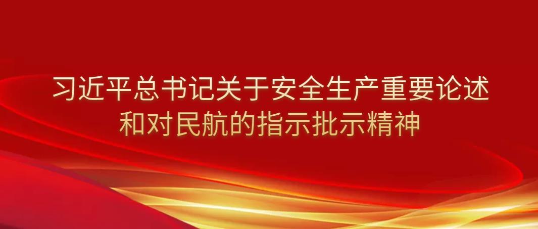 学习贯彻习近平总书记对于民航安全的指示批示精神